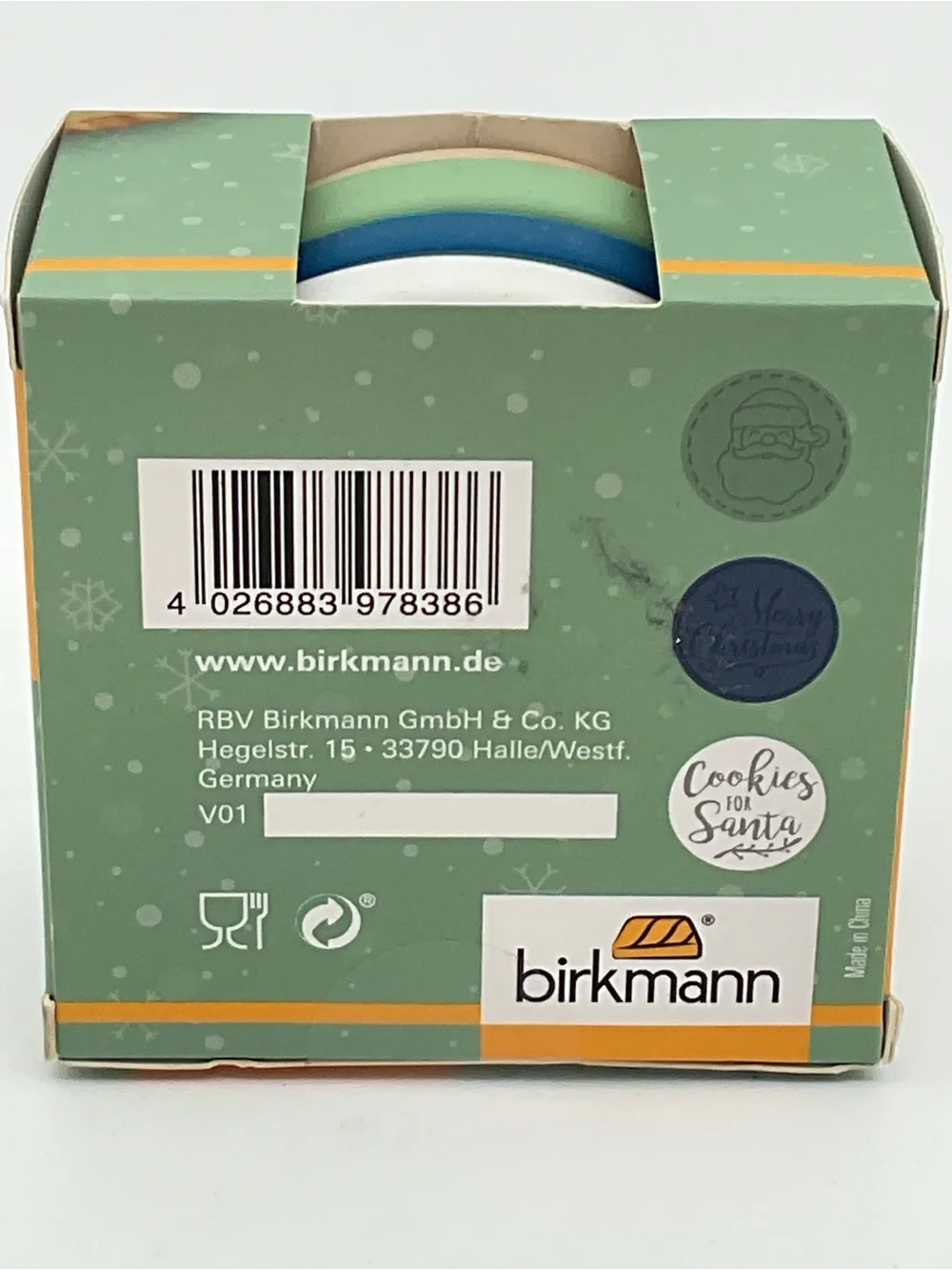 Birkmann Cookie Stamp Set - Wood Handle with Green Tag